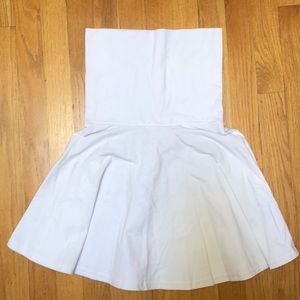 Strapless white dress